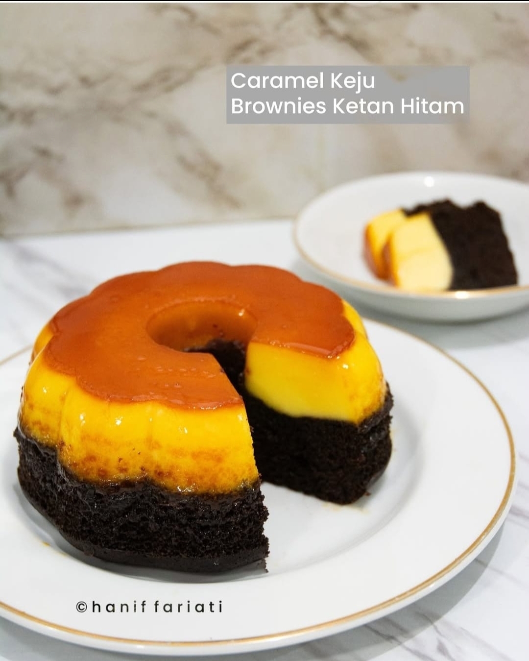 Karamel Keju Brownies Ketan Hitam